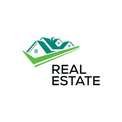 Real estate home house logo design