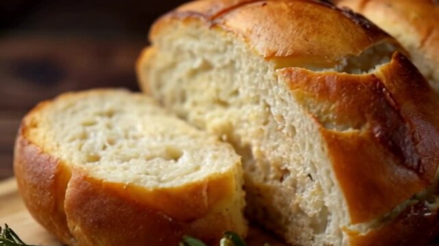 bread with a luxurious presentation