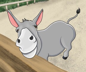 donkey digital drawing