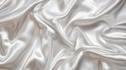 Fototapeta premium Smooth, White Fabric Draped in Elegant Folds