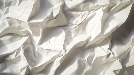 Obraz premium Abstract Texture of Crumpled White Fabric