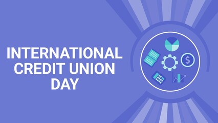 International Credit Union Day web banner design illustration 