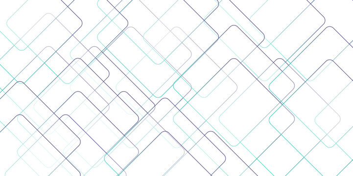 Abstract Overlapping Geometric Squares. Light, transparent lines forming a dynamic, modern pattern. Modern seamless and retro pattern technology and business concept. Vector abstract futuristic 