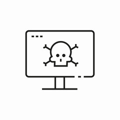 hacker attack icon sign vector