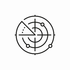 military radar icon sign vector