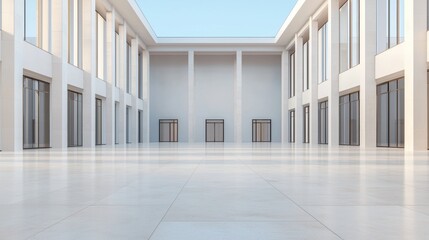 Obraz premium Modern interior of an empty hall space