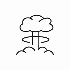 nuclear explosion icon sign vector