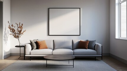 Modern living room with stylish furniture