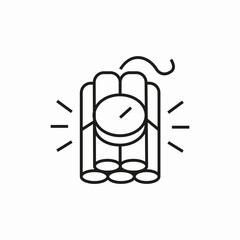 trade war dynamite icon sign vector