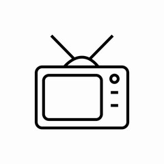 tv set icon sign vector