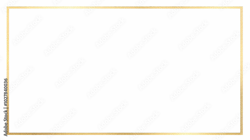 Poster a white background with a thin golden border, perfect for adding text or images.