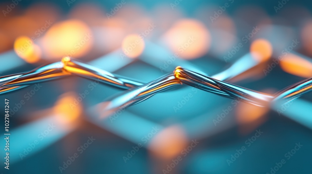 Poster an artistic arrangement of twisted wires reflecting ambient light creates a captivating visual with 