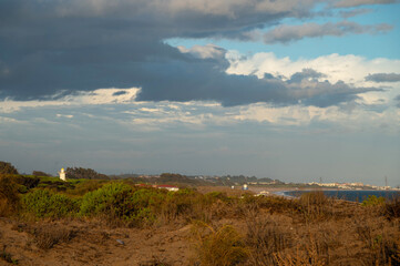sand dunes at the beach near Isla Christina at the Costa de la Luz in Andalusia