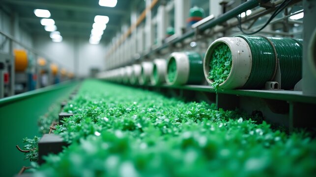 Industrial Green Spool Production for Recycling - Precision Engineering and Technology