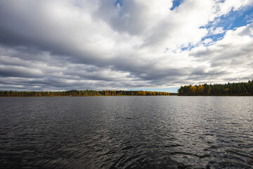 river and clouds