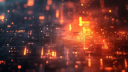 Fototapeta premium Abstract digital gradient with geometric shapes and vibrant color transitions with soft glowing effects new beautiful stock image illustration AI