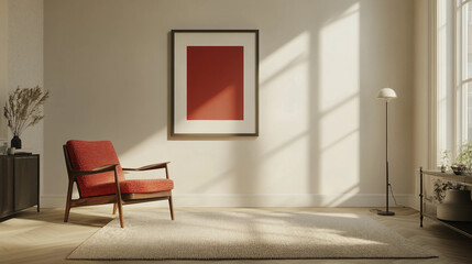 interior of a room with a chair