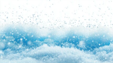 Obraz premium Creative winter card with snowflakes, falling snow, winter concept, solid background