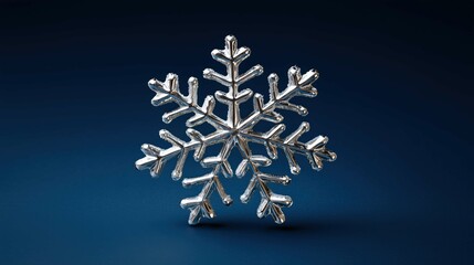 Creative winter card with snowflakes, falling snow, winter concept, solid background