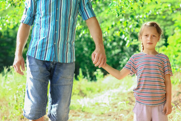 Fototapeta premium hands of father and child