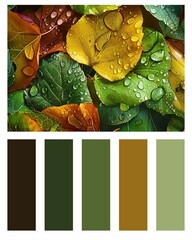 Autumn color palette, Fashion concept, brand layout. A guide to tone and color. Various color solutions.
