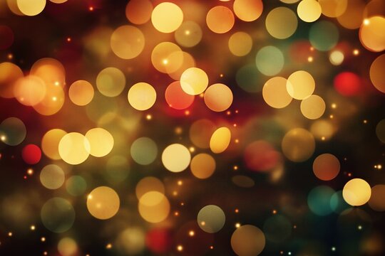 Luzes de natal e ano novo desfocadas (efeito bokeh)para serem usadas como recursos gr&aacute;ficos