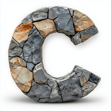 C, zahlen, ziffer, buchtstabe, buchstaben, Alphabet, vorlage, grafik, isoliert, wei&szlig;er, hintergrund, steintapete, Stein, Steinoptik, , wand, beschaffenheit, fels, alt, abstrakt, dekor, rau, architektu