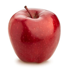 red delicious apples path isolated on white