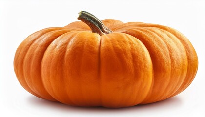 Obraz premium organic sugar pie pumpkin an ideal pumpkin for holiday baking and cooking isolated on white background