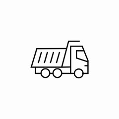 dump truck icon sign vector