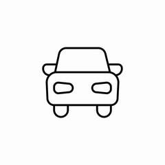 private car front icon sign vector