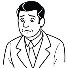 Character business man worry about to pay tax