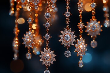 Elegant chandelier crystals 