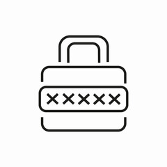 protection pin code icon sign vector