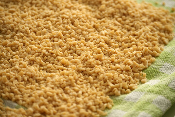 noodles for soup and ravioli made from homemade egg phyllo dough,