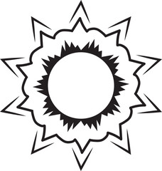 Simple, abstract and circle floral mandala art design, Alpona design, floral art design with black color on a white background for coloring book, relaxing cover, door alpona and various purposes.