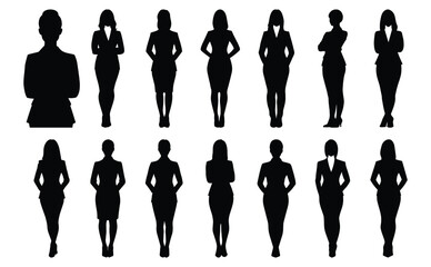Businesswoman silhouette set vector design big pack of woman illustration and icon