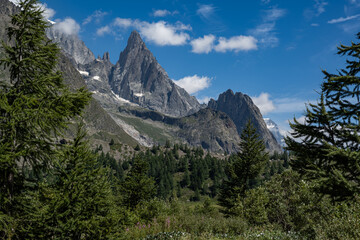 Obraz premium A view on the Italian Alps in the summertime.