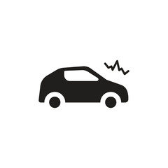 Fototapeta premium Electric Car Icon, Clean Energy Vehicle Symbol 