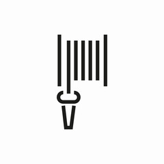 fire hose icon sign vector