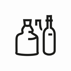glass bottle icon sign vector