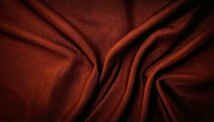 Fototapeta premium Dark brown fabric texture with natural fibers, seamless textile surface, soft material background