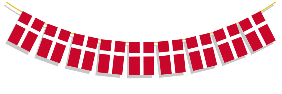 Danish flag, Danish country flag, bunting flag of denmark, Denmark, country flag, country, flag, bunting flag of denmark isolated on white, bunting flag of denmark png, png, banner of Denmark, sticker