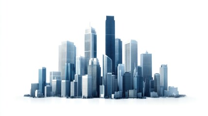 Obraz premium Modern Cityscape Silhouette