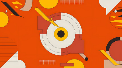 Obraz premium Abstract design, vibrant colors, geometric shapes. 