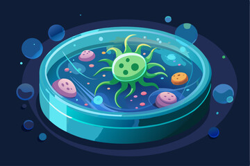 Fototapeta premium Illustrations of scientists, astronauts, space exploration, and computer creations on National Science Fiction Day