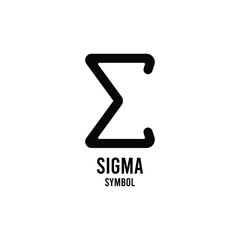 sigma symbol icon illustration