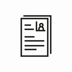 CV design icon sign vector