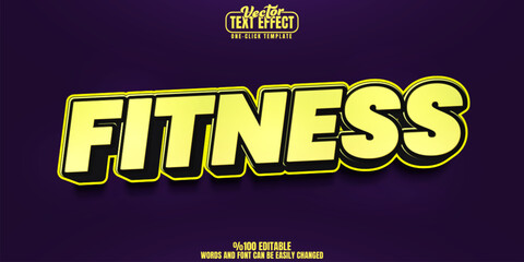 Fitness editable text effect, customizable exercise and gym 3d font style