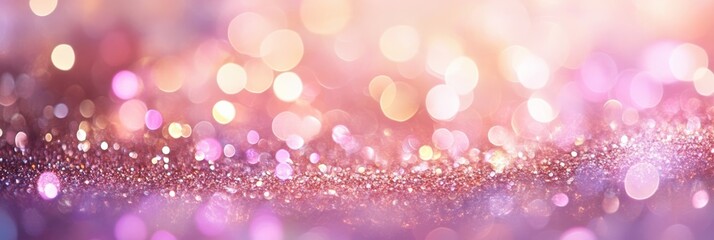 Abstract blue and gold bokeh lights with glitter texture, creating a dreamy winter holiday background. Perfect for festive designs